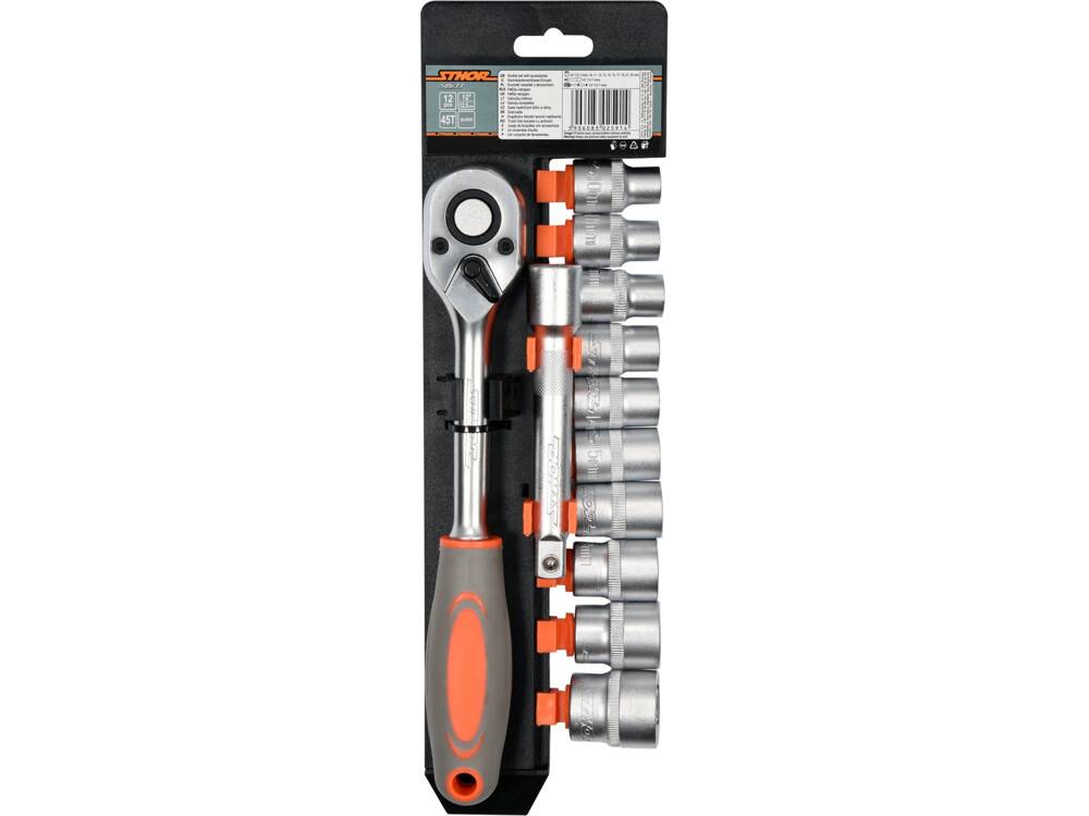 SET TUBULARE + STHOR 58633 ANTRENOR 12 BUC, 1/2 STHOR - scule electrice si unelte profesionale - BricoMart