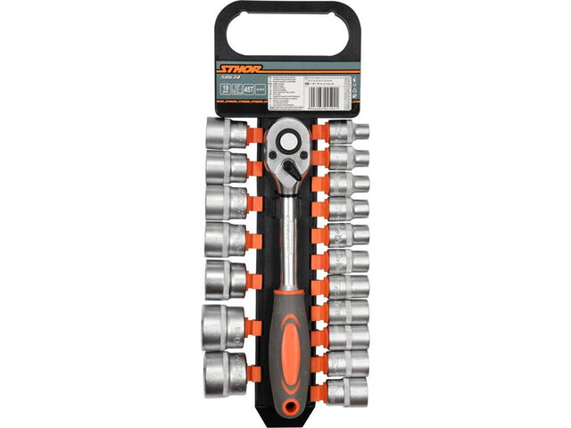 SET TUBULARE + STHOR 58634 ANTRENOR 19 BUC, 1/2 STHOR - scule electrice si unelte profesionale - BricoMart