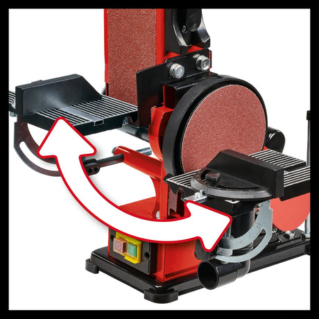 Slefuitor cu banda disc stationar Einhell TC - US 380, 380 W, viteza banda stationara 292 m/min, viteza disc abraziv 1.450 rpm, incl. 1x banda abraziva K80 si 1x hartie abraziva disc K80 Einhell - scule electrice si unelte profesionale - BricoMart