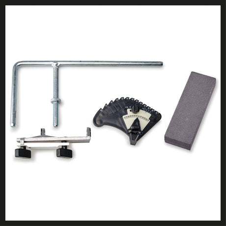 Slefuitor umed Einhell TC - WG 200, 125 W, rezervor de apa din inox, incl. piatra de slefuit, ghidaj unghiular, dispozitiv universal, disc de slefuit pentru piele, disc de slefuit umed Einhell - scule electrice si unelte profesionale - BricoMart