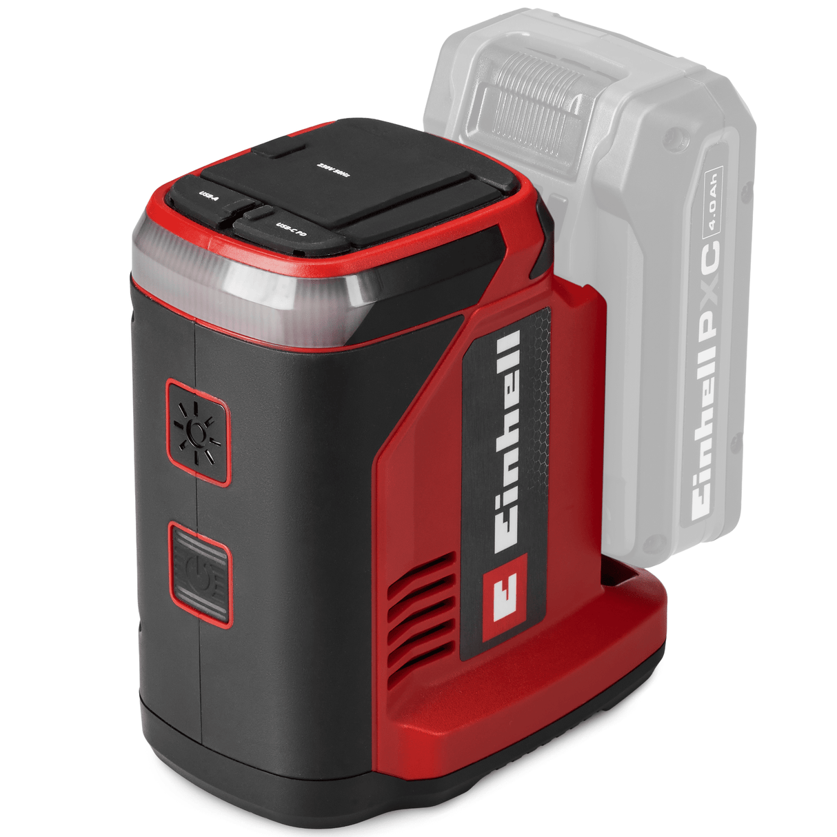 Statie de incarcare fara fir Einhell TC - ES 18/150/1 Li - Solo - LED reglabil, indicator LED, priza 230 V, USB - C PD BricoMart - scule electrice si unelte profesionale - BricoMart