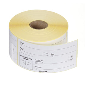Sticker reutilizabil pt siguranta alimentelor - #USE BY", HENDI, 500 buc. pe rola, 500 buc., 50x100mm RO - BG - EN