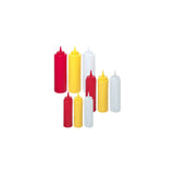 Sticla dispenser mustar/sosuri, Hendi, 0,20 lt, polietilena, galben, dopul igienic ajuta la protejarea sosului, 50x(H)185 mm