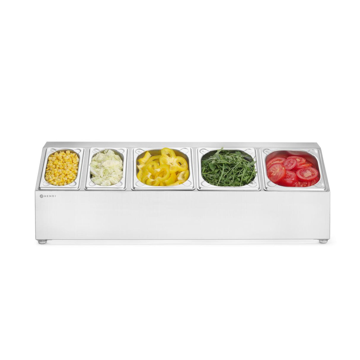 Suport pentru recipiente Gastronorm, HENDI, 5 compartimente, 745x245x(H)215mm