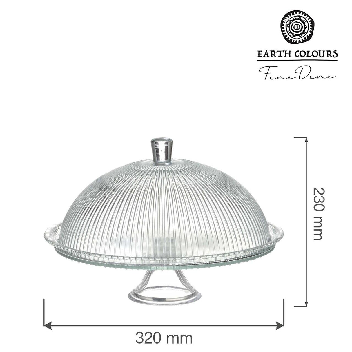 Suport pentru tort Aura cu capac, 320 x (h)230mm Fine Dine
