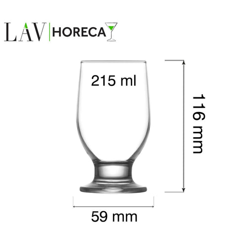 Pahar cu picior Riverside, 215ml, LAV