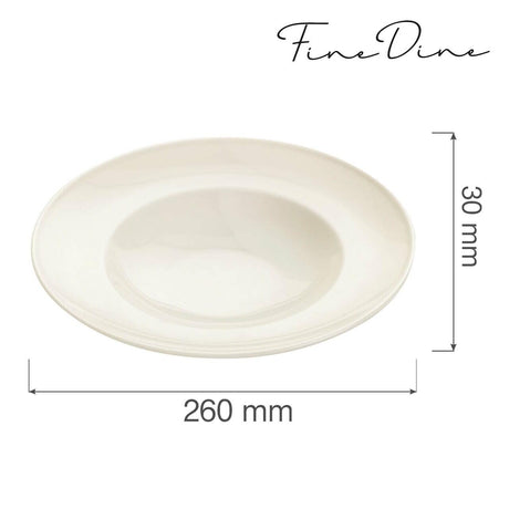 Farfurie paste Fine Dine, Crema 260 mm