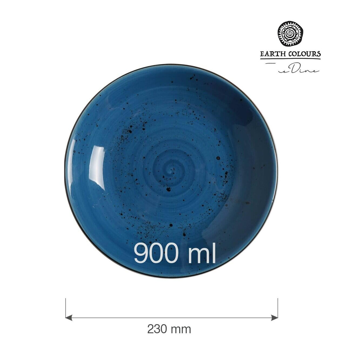 Farfurie adanca albastra Iris, 230 mm, 900 ml  FIne Dine