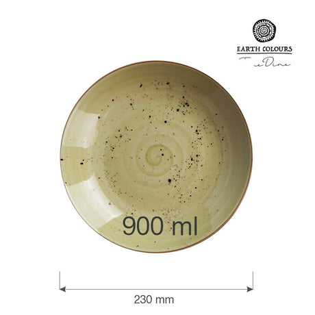 Farfurie semi-adanca Olive 230 mm, 900 ml Fine Dine