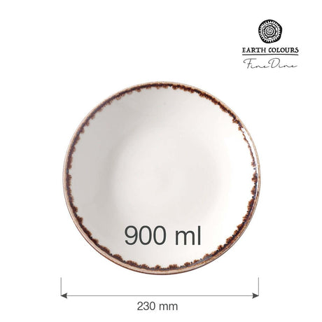 Farfurie semi-adanca Vanilla, 230 mm Fine Dine
