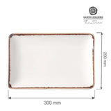 Farfurie dreptunghiulara Vanilla, 300x200 mm Fine Dine