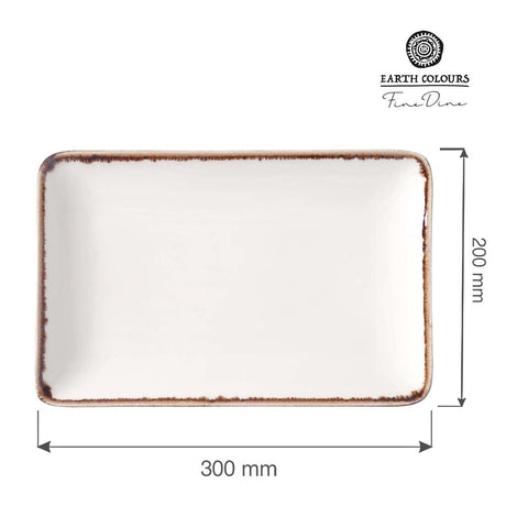 Farfurie dreptunghiulara Vanilla, 300x200 mm Fine Dine
