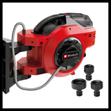 Tambur de furtun pe acumulator Einhell GE - HR 18/30 WH Li - Solo (18 V, infasurare automata a furtunului, rotire la 180°, suport de perete, furtun de conectare de 1,5 m, fara acumulator si furtun Einhell - scule electrice si unelte profesionale - BricoMart