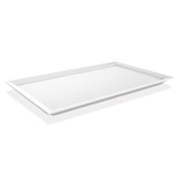 Tavă dreptunghiulară GN 2/4 melamină, albă 530x162x(H)30 FIne Dine