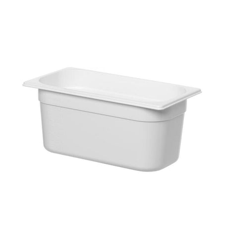 Tava gastronom din policarbonat alb, HENDI, GN 1/3,  5.7 L, alb, 325x176x(H)150mm