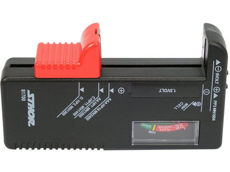 TESTER PENTRU BATERII DE 1.5V SI 9V Sthor 81700 - 1,5V Sthor - scule electrice si unelte profesionale - BricoMart