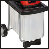 Tocator electric de crengi si resturi vegetale cu lame Einhell GC - KS 2540 CB, 2.500 W, grosime maxima a crengilor de 40 mm, 2 lame reversibile din otel, cutie de colectare de 55 L, maner de transport, compactor Einhell - scule electrice si unelte profesionale - BricoMart