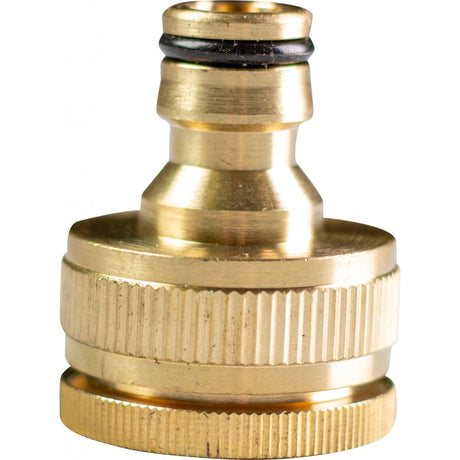 TOP GARDEN Adaptor robinet 3/4" - 1” filet interior alama TG Material: alama Material durabil care garantează o durată lungă de viață Top Garden - scule electrice si unelte profesionale - BricoMart