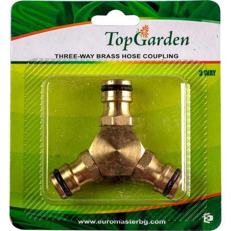 TOP GARDEN Conector alama 3 cai TG Conectare rapida la furtun Material: alama Top Garden - scule electrice si unelte profesionale - BricoMart