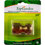 TOP GARDEN Conector alama furtun cu stop 1/2” TG Opreste apa la decuplare Top Garden - scule electrice si unelte profesionale - BricoMart