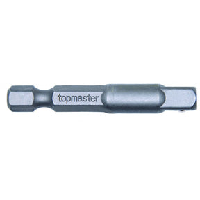 TOP MASTER PRO Adaptor 1/4" hex x 1/4 patrat 50mm Material: otel crom-vanadiu de inalta calitate Adaptor bit Lungime adaptor- 50 mm Top Master Pro - scule electrice si unelte profesionale - BricoMart