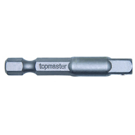 TOP MASTER PRO Adaptor 1/4" hex x 1/4 patrat 50mm Material: otel crom-vanadiu de inalta calitate Adaptor bit Lungime adaptor- 50 mm Top Master Pro - scule electrice si unelte profesionale - BricoMart