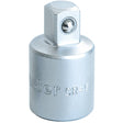 TOP MASTER PRO Adaptor 3/8"F x 1/4"M TMP Material: otel crom-vanadiu de inalta calitate Standard - DIN3123 Adaptor 3/8 "F la 1/4" M Top Master Pro - scule electrice si unelte profesionale - BricoMart