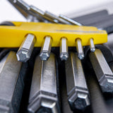 TOP MASTER PRO Chei imbus cu bila 1.5-10mm extralungi set 9pcs CR-V TMP Finisaj lucios Material: otel crom-vanadiu de inalta calitate Unghi de lucru de pana la 25 °, pentru operare in locuri g Top Master Pro - scule electrice si unelte profesionale - BricoMart