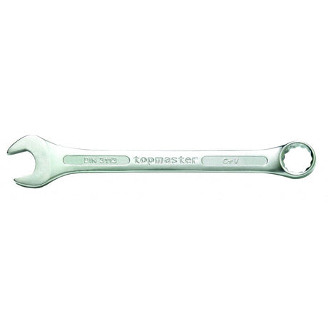 TOP MASTER PRO Cheie combinata 22mm CR - V TMP DIN 3113 Capatul cheii este inclinat cu 15 ° pentru lucru facil in spatii inaccesibile Material: otel crom - vanadiu de inalta cali Top Master Pro - scule electrice si unelte profesionale - BricoMart