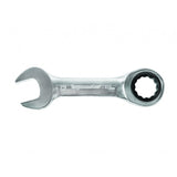 TOP MASTER PRO Cheie combinata cu clichet 17mm STUBBY CR-V TMP Capatul cheii este inclinat cu 15 ° pentru lucru facil in spatii inaccesibile Material: otel crom-vanadiu de inalta cali Top Master Pro - scule electrice si unelte profesionale - BricoMart