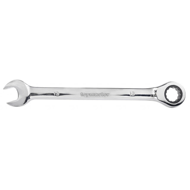 TOP MASTER PRO Cheie combinata cu clichet 9mm TMP Otel crom - vanadiu Acoperire anticoroziune crom - nichel Complet lustruit Mecanism clichet precis 72 de dinti Top Master Pro - scule electrice si unelte profesionale - BricoMart