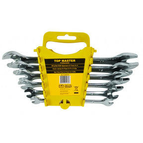 TOP MASTER PRO Cheie fixa 6-17mm set 6pcs CR-V TMP Material: otel crom-vanadiu de inalta calitate presat la cald Complet lustruit Top Master Pro - scule electrice si unelte profesionale - BricoMart