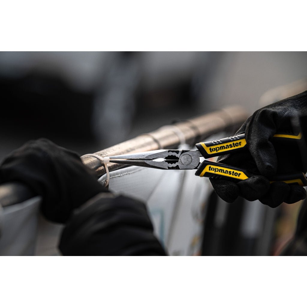 TOP MASTER PRO Cleste cu varf lung 200mm TMP Material:Cr - Ni, de 2 ori mai durabil decat Cr - V Pârghie mare - cu 35% mai puțin efort decât modelul standard Top Master Pro - scule electrice si unelte profesionale - BricoMart