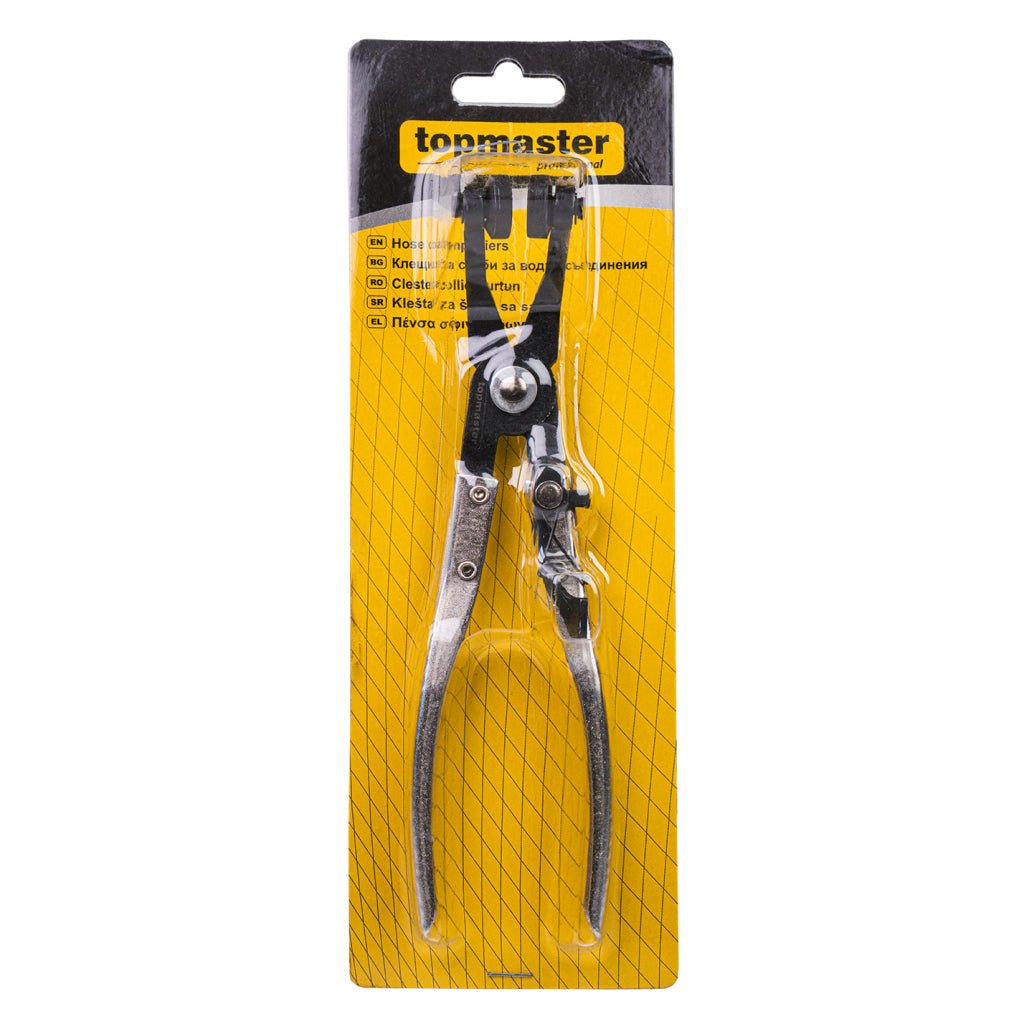 TOP MASTER PRO Cleste indoit pentru coliere furtun TMP Material: otel industrial Top Master Pro - scule electrice si unelte profesionale - BricoMart