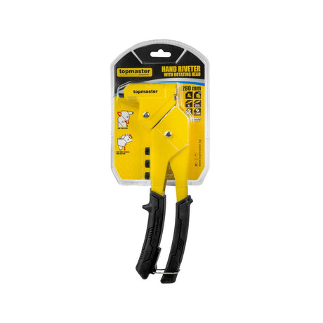 TOP MASTER PRO Cleste nituri pop cap rotativ 280mm TMP Un nituitor cu cap rotativ este un instrument care permite nituri în diverse materiale, cum ar fi metal, plastic și alte Top Master Pro - scule electrice si unelte profesionale - BricoMart