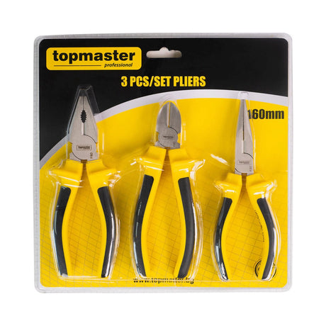 TOP MASTER PRO Clesti combin./Vf asc./sfic set 3pcs CR - V TMP Material:otel crom - vanadiu calit Finisaj lucios Top Master Pro - scule electrice si unelte profesionale - BricoMart