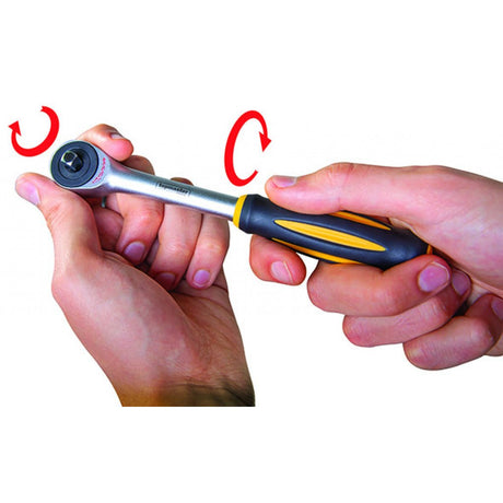 TOP MASTER PRO Clichet 1/4" cu maner rotativ 60T TMP Maner rotativ Material: otel crom - vanadiu de inalta calitate Top Master Pro - scule electrice si unelte profesionale - BricoMart