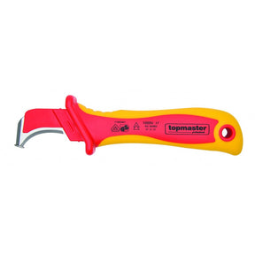 TOP MASTER PRO Cutit VDE pentru dezizolat cabluri TMP Lama in forma de carlig, bine fixata Varf de siguranta Nu deterioreaza izolatia interna a cablului Top Master Pro - scule electrice si unelte profesionale - BricoMart