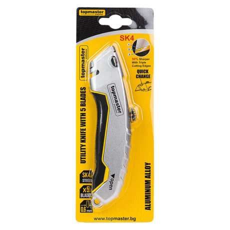 TOP MASTER PRO Cutter multifunctional cu 5 lame trapezoidale TMP Muchiile triple de taiere asigura o taiere mai agresiva si mai precisa Lama ofera pana la 50% ascutire suplimentara pent Top Master Pro - scule electrice si unelte profesionale - BricoMart