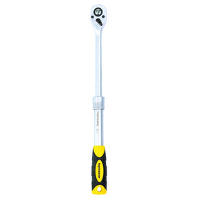 TOP MASTER PRO Maner clichet 3/8" 72 dinti extensibil 215 - 315mm TMP Maner bi - material pentru o mai buna prindere Material: otel crom - vanadiu de inalta calitate Brat telescopic Top Master Pro - scule electrice si unelte profesionale - BricoMart