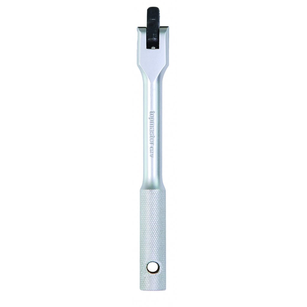 TOP MASTER PRO Maner flexibil 1/4" x 6" CR - V TMP Material: otel crom - vanadiu de inalta calitate Cap detasabil pentru operare in locuri greu accesibile Standard: DIN3121 Top Master Pro - scule electrice si unelte profesionale - BricoMart