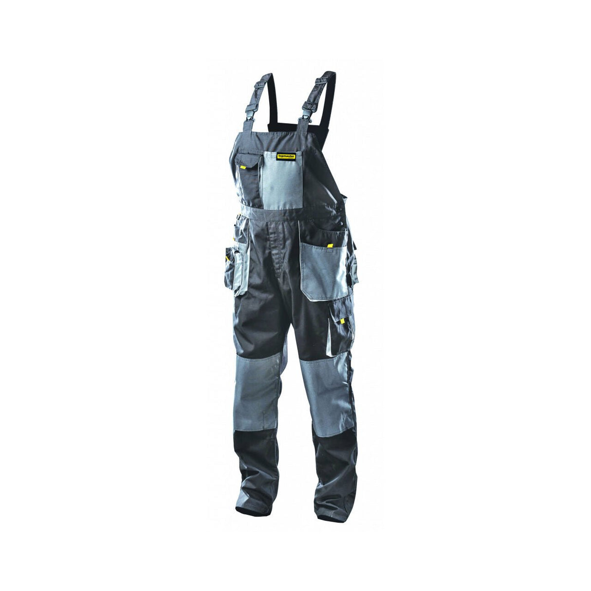 TOP MASTER PRO Pantalon cu pieptar TMP XXXXL Buzunare multifuncționale Țesătură armată pe genunchi Buzunar pentru tampoane Banda reflectorizantă Reglarea suplimentar Top Master Pro - scule electrice si unelte profesionale - BricoMart