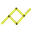TOP MASTER PRO Rigla 4 segmente TMP Sablon copiere unghiuri Corp din plastic Top Master Pro - scule electrice si unelte profesionale - BricoMart