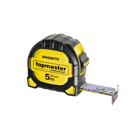 TOP MASTER PRO Ruleta 3rd Generation 5m x 27mm TMP Design comod si ergonomic Banda printata pe ambele parti Acoperire banda: Extrudare Top Master Pro - scule electrice si unelte profesionale - BricoMart