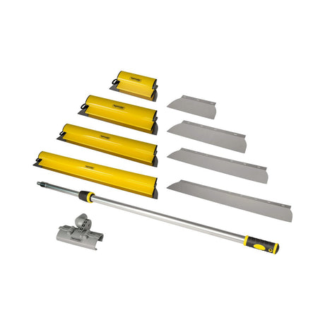 TOP MASTER PRO Set 10 buc. lame de gletuire TMP Setul include 4 cuțite de lungimi diferite, 4 lame de rezervă pentru ele, o clemă și un mâner telescopic universal Cuțit Top Master Pro - scule electrice si unelte profesionale - BricoMart