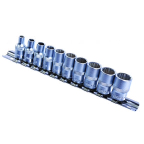TOP MASTER PRO Set 10 tubulare 1/4" TMP Material: otel crom-vanadiu de inalta calitate Standard - DIN3128 Top Master Pro - scule electrice si unelte profesionale - BricoMart
