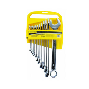 TOP MASTER PRO Set 12 chei combinate CR - V TMP Material: otel crom - vanadiu de inalta calitate Sistem comod de depozitare Top Master Pro - scule electrice si unelte profesionale - BricoMart