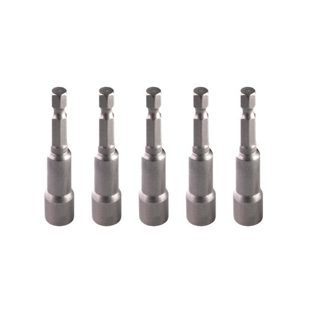 TOP MASTER PRO Set 5 biti cu tubulara 10x65 mm TMP Fabricat din oțel crom vanadiu Hexagon intern Vârf magnetizat Sunt potrivite pentru zone greu accesibile Top Master Pro - scule electrice si unelte profesionale - BricoMart