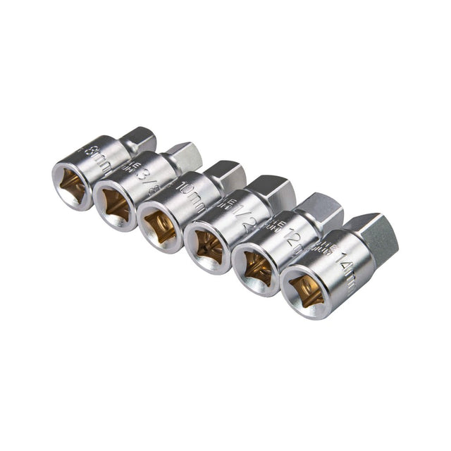 TOP MASTER PRO Set 6 buc biti 3/8" - 6, 8, 10, 12mm, 3/8", 1/2" TMP Top Master Pro - scule electrice si unelte profesionale - BricoMart