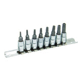 TOP MASTER PRO Set 8 biti Torx 1/4' TS8 - 40 TMP Material:otel crom - vanadiu cu rezistenta crescuta la uzura Prindere patrat 1/4 " Top Master Pro - scule electrice si unelte profesionale - BricoMart